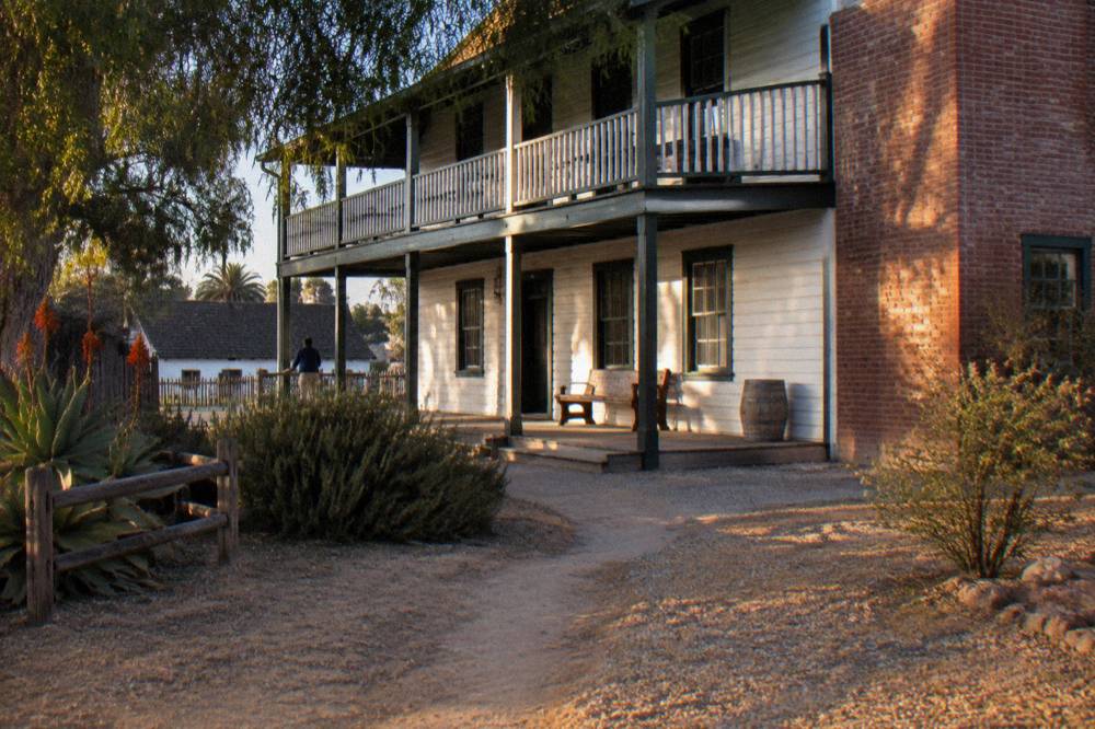 The Robinson Rose House and adjoining historic structures in Old Town San Diego