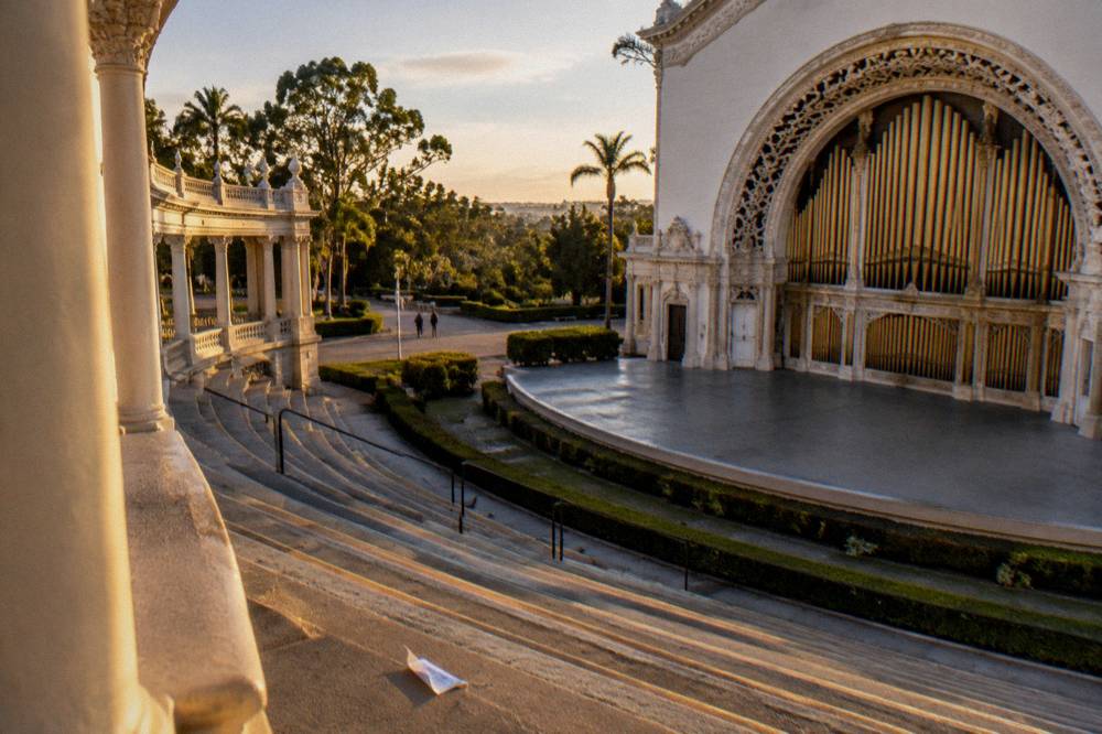 The Spreckels Organ Pavilion stage in Balboa Park